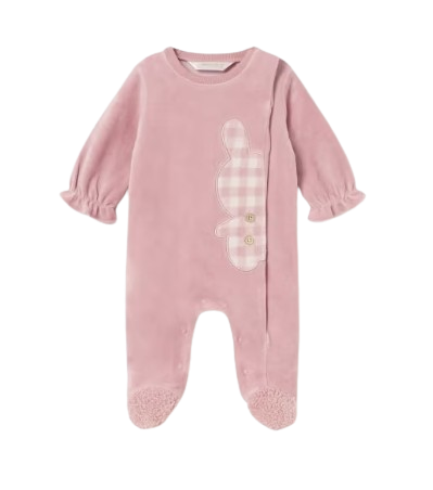 MAYORAL BABY GIRL VELOUR TEDDY LOGO 2 PACK SET