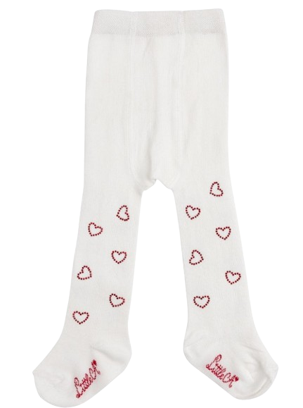 LITTLE ADEE BABY GIRL HAZEL  DIAMANTE TIGHTS  IVORY