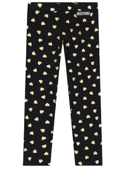 MOSCHINO GIRL GOLD HEART LEGGINGS