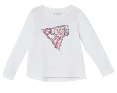 GUESS BABY GIRL SPARKLE COTTON LOGO TOP