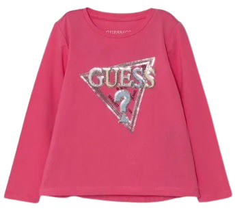 GUESS BABY GIRLS SEQUIN TOP FUSHIA