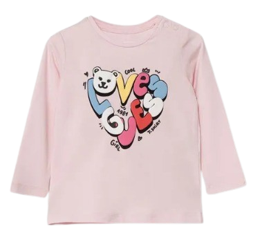 GUESS BABY GIRL COTTON LOVE TOP