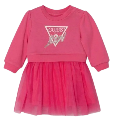 GUESS BABY GIRL JERSEY & TULLE DRESS