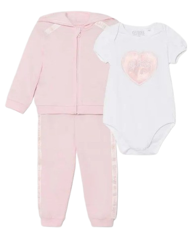 GUESS BABY GIRL THREE PIECE TRACKSUIT SET