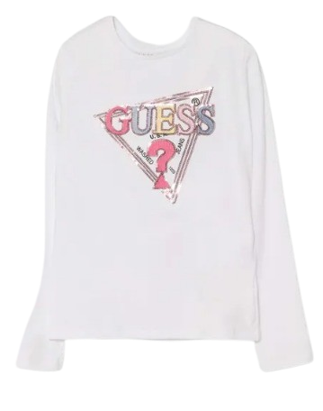 GUESS GIRL SEQUIN LOGO TOP