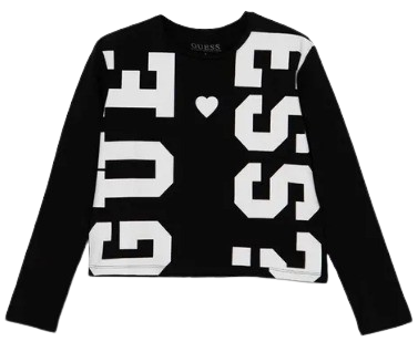 GUESS GIRL SIDE LOGO LONG SLEEVED TOP