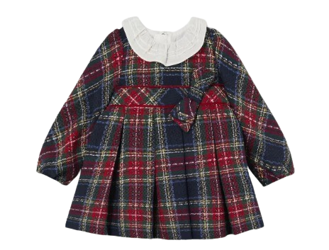 MAYORAL BABY GIRL WOVEN CHECKED DRESS