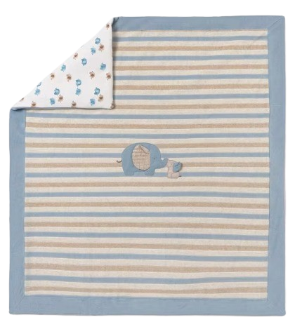 MAYORAL BABY BOY STRIPED ELEPHANT BLANKET