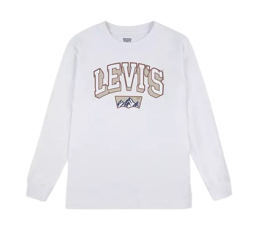 LEVI BABY BOY COTTON LONG SLEEVED TOP WHITE