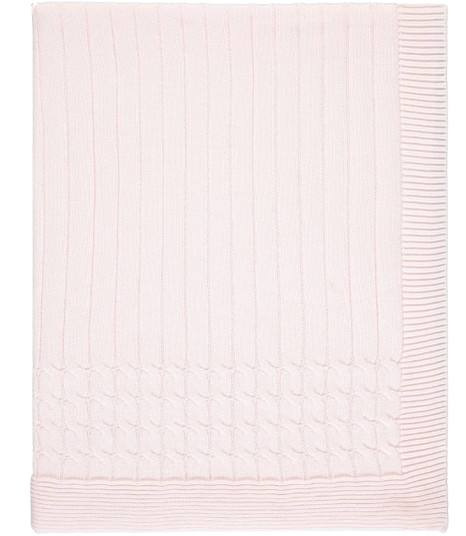 EMILE ET ROSE BABY GIRL KNITTED BLANKET PINK