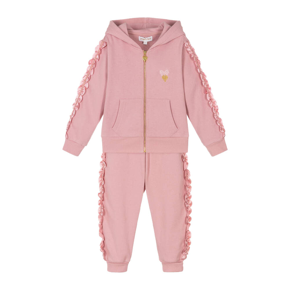 ANGEL FACE GIRL NERYS VELOUR TRACKSUIT PINK