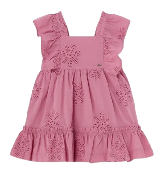 MAYORAL BABY GIRL BRODERIE ANGLAISE  SUNDRESS DEEP PINK