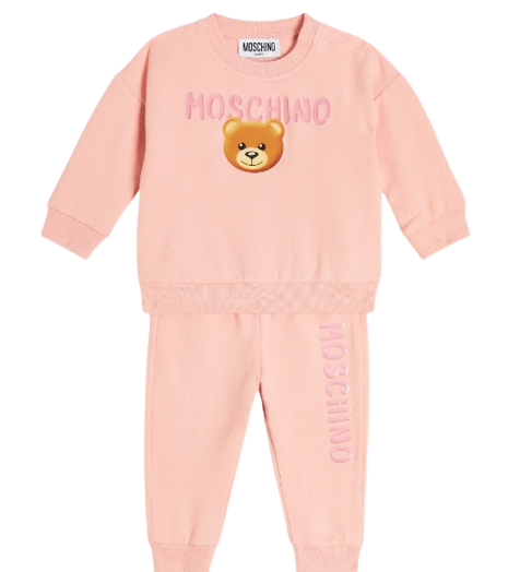 MOSCHINO BABY GIRL TRACKSUIT WITH VINYL TEDDY