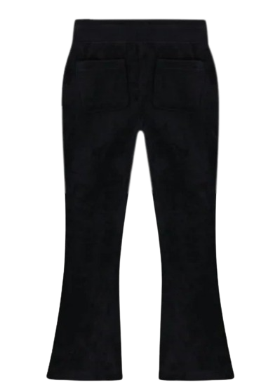 JUICY COUTURE FLARED VELOUR JOGGERS BLACK