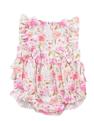 MINTINI BABY GIRL FLORAL ROMPER