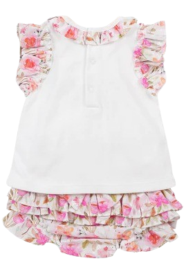 MINTINI BABY GIRL FLORAL  TOP AND SHORTS SET
