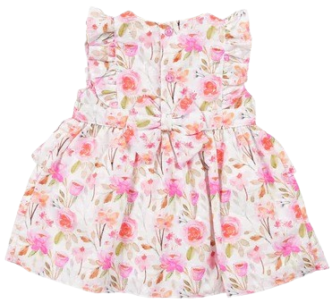 MINTINI BABY GIRL FLORAL TIERED DRESS