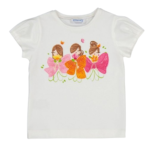 MAYORAL GIRL SEQUIN BOW T SHIRT