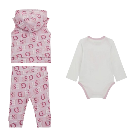 GUESS BABY GIRL THREE PIECE TRACKSUIT SET