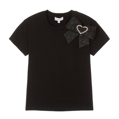 ANGEL FACE GIRL BOW TOP BLACK
