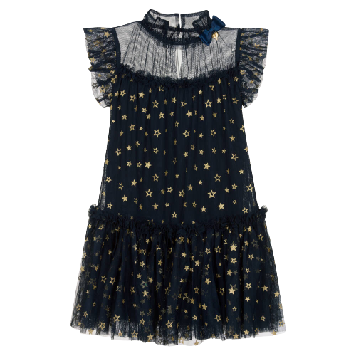 ANGEL FACE GIRL STAR DRESS WITH BOW BLUE
