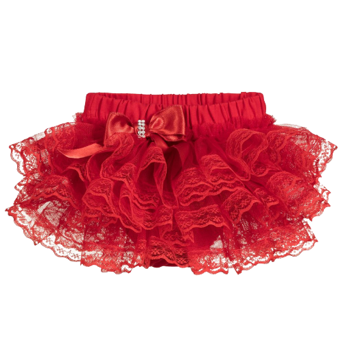 BEAU KID BABY GIRL FRILLY PANTS RED