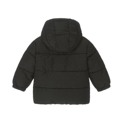 BOSS BABY BOY HOODED PUFFER COAT BLACK