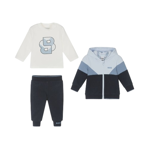 BOSS BABY BOY TRACKSUIT WITH TSHIRT NAVY