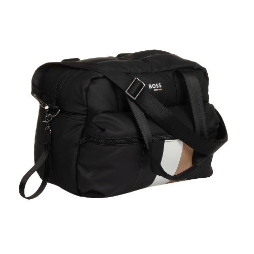 BOSS COATED CHANGING BAG BLACK