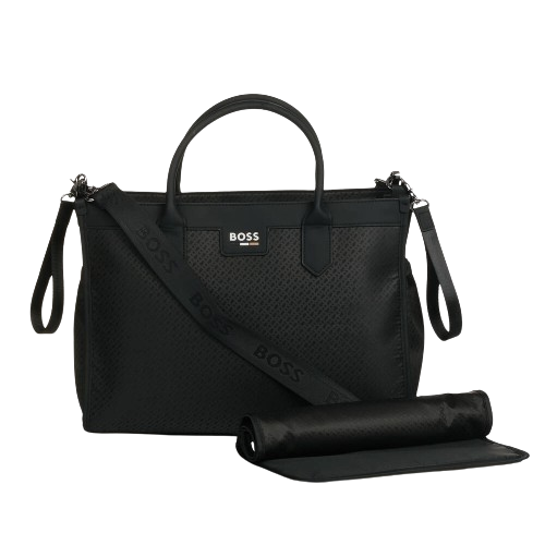 BOSS MONOGRAM CHANGING BAG BLACK