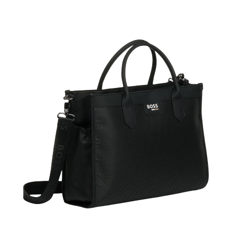 BOSS MONOGRAM CHANGING BAG BLACK