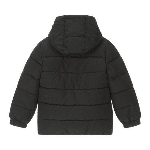 BOSS BOY HOODED PUFFER COAT BLACK