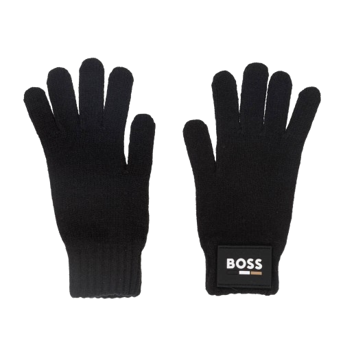 BOSS BOY KNITTED GLOVES BLACK