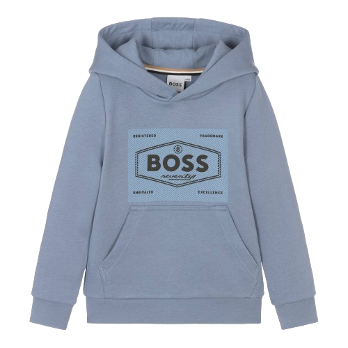 BOSS BOYS EMBOSSED LOGO HOODIE