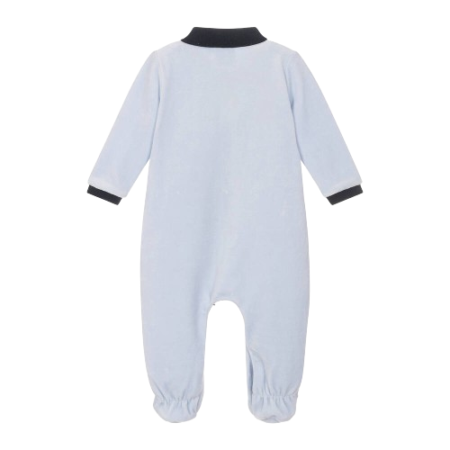 BOSS BABY BOY VELOUR BABYGROW BLUE