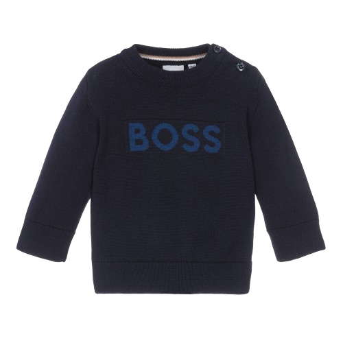 BOSS BABY BOY ESSENTIAL LOGO KNIT SWEATER