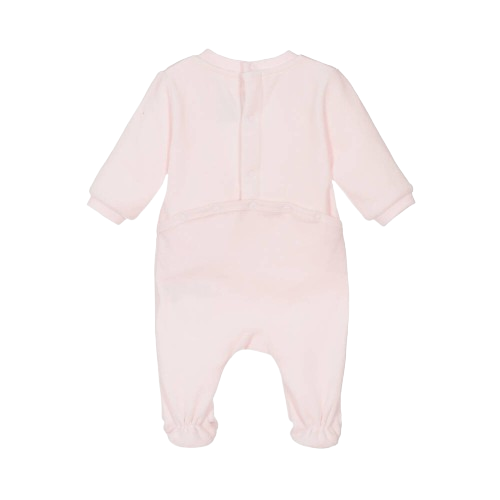 BOSS BABY GIRL VELOUR BABYGROW PINK