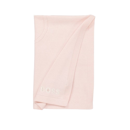 BOSS BABY GIRL KNITTED BLANKET PINK