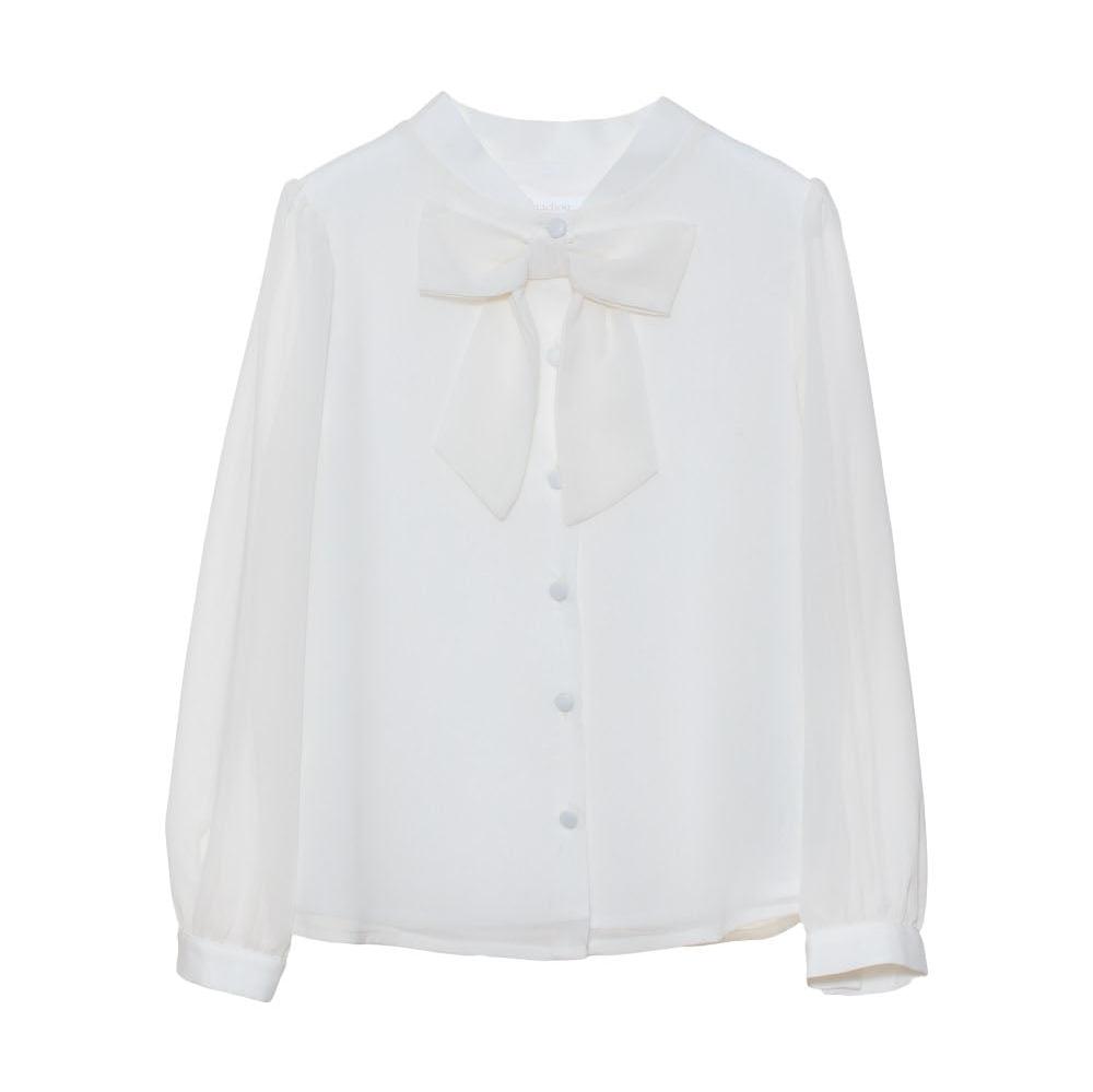 PATACHOU GIRL CHIFFON BLOUSE IVORY