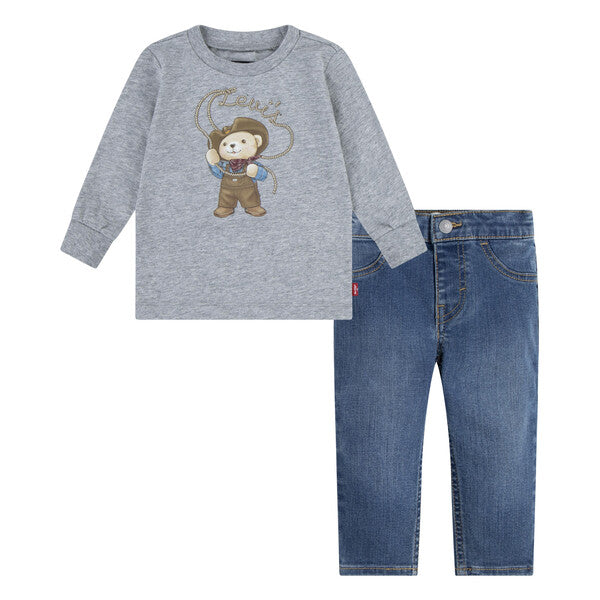 LEVI BABY BOY COWBOY TOP AND CARPENTER JEANS