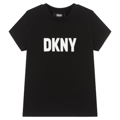 DKNY GIRL CLASSIC LOGO TSHIRT BLACK