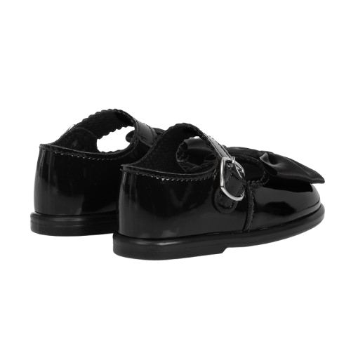 EARLY DAY BABY GIRL BAYPODS PRAM SHOE BLACK PATENT