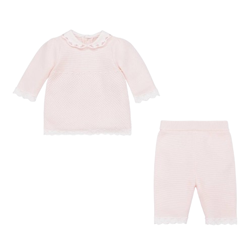 EMILE ET ROSE BABY GIRL KNITTED TOP AND TROUSERS SET