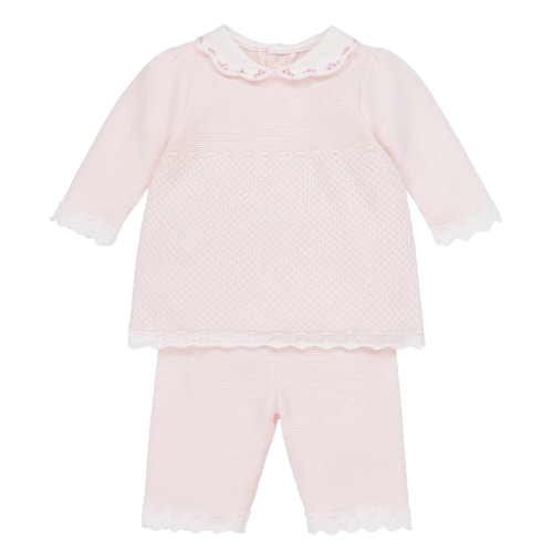 EMILE ET ROSE BABY GIRL KNITTED TOP AND TROUSERS SET