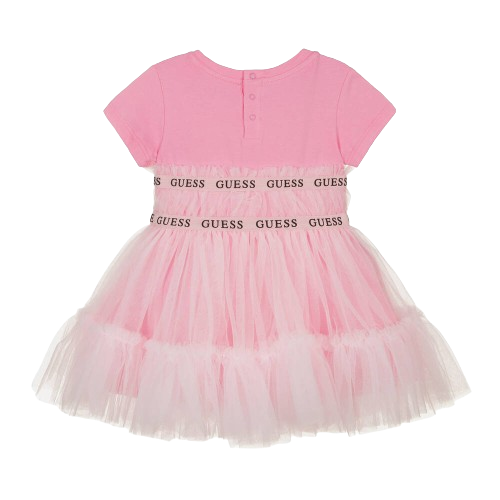 GUESS GIRL TULLE DRESS PALE PINK