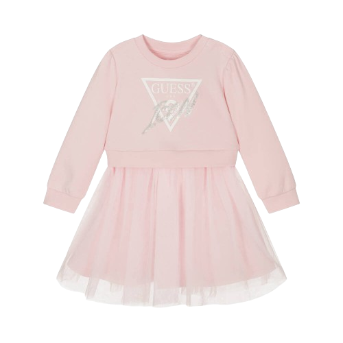 GUESS BABY GIRL JERSEY & TULLE DRESS