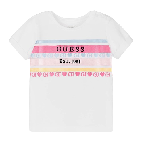 GUESS BABY GIRL STRIPE COTTON T SHIRT