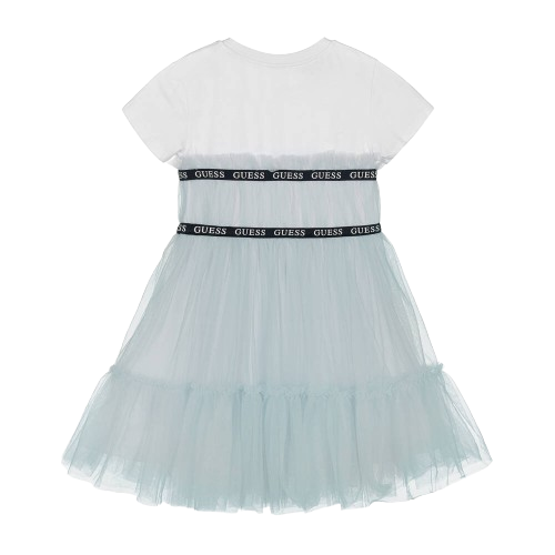 GUESS GIRL TULLE DRESS PALE BLUE
