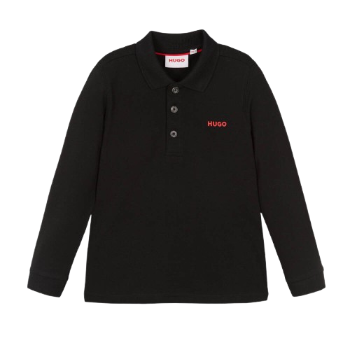 HUGO BOY PIQUE POLO BLACK