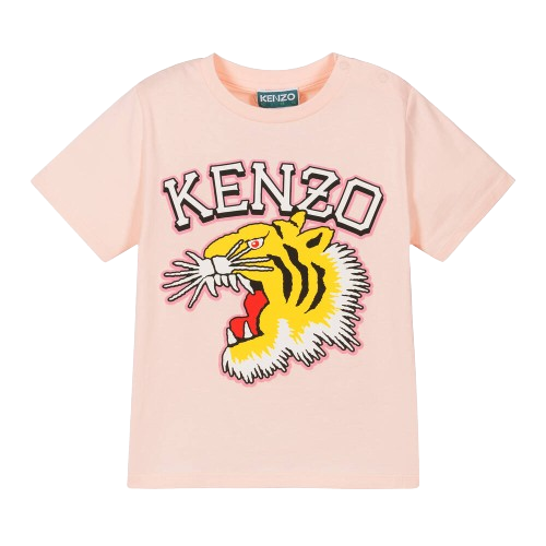 KENZO BABY GIRL VARSITY TIGER T-SHIRT PINK